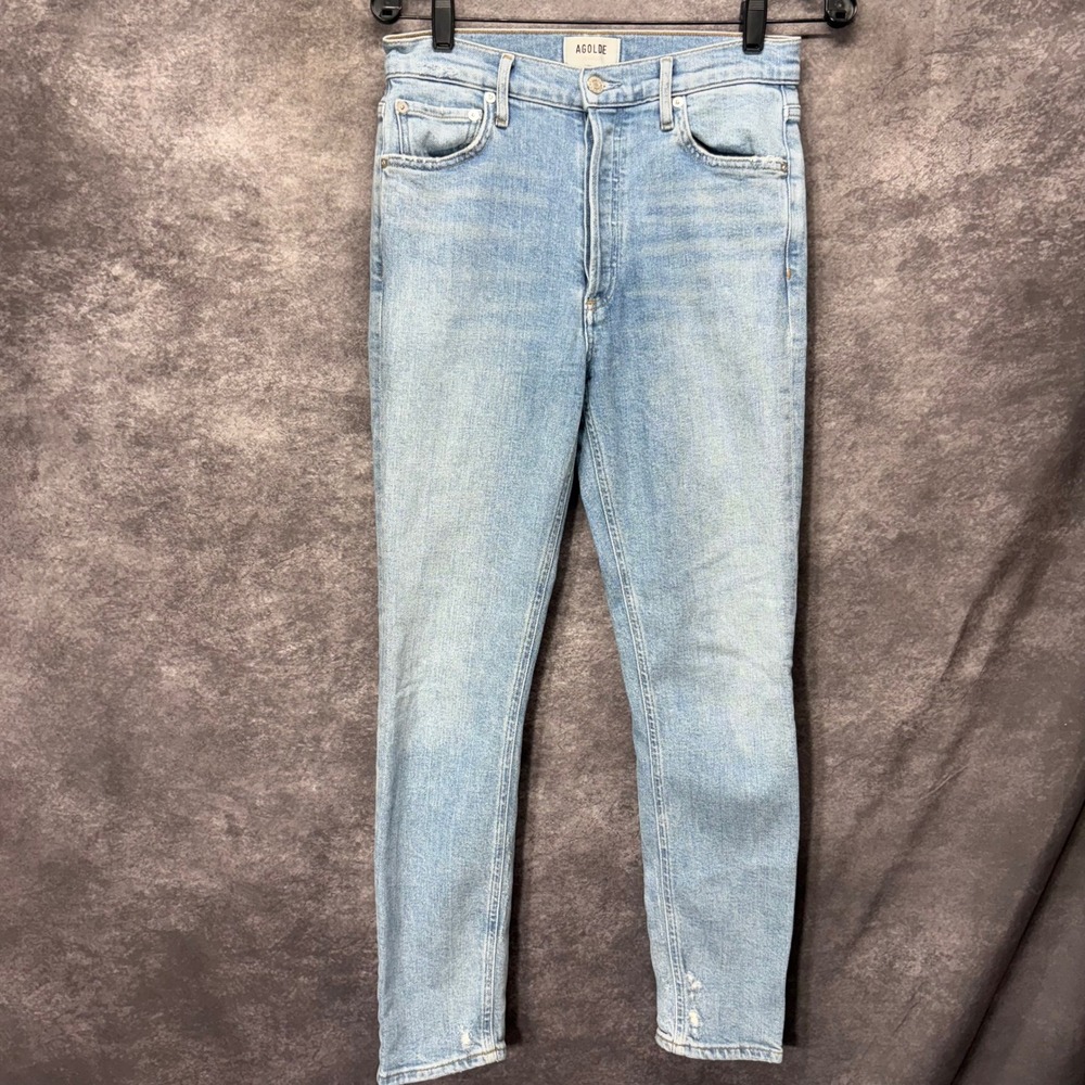 Agolde Nico High Rise Slim Fit Skinny Jeans Women's Size 27 Light Wash